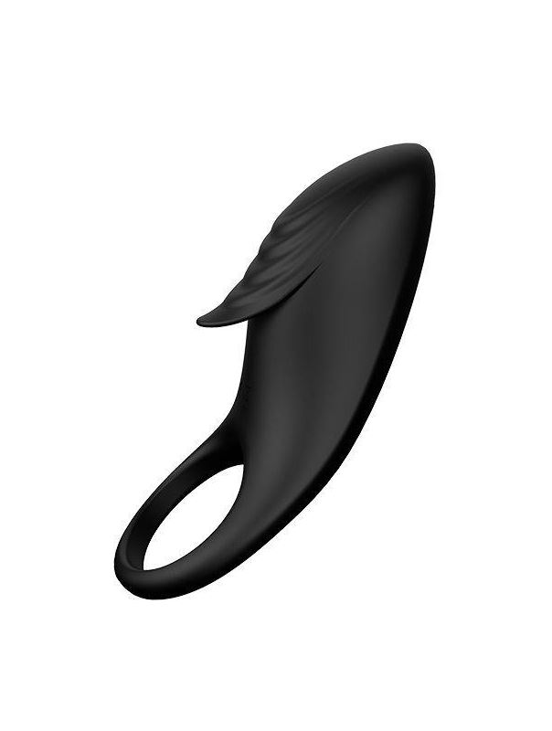 Черное эрекционное кольцо с вибрацией Rings of Love - Remote Cockring