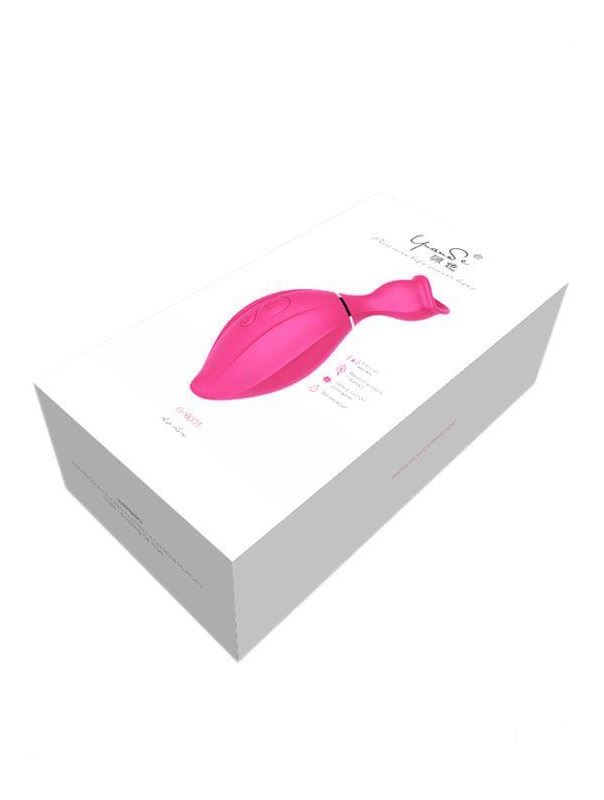 Розовый вакуумный стимулятор клитора Lip Love