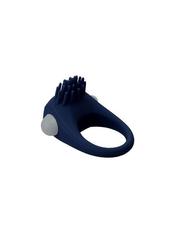 Синее эрекционное виброкольцо STIMU RING