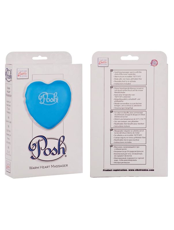 Теплый массажер голубого цвета Posh Warm Heart Massagers