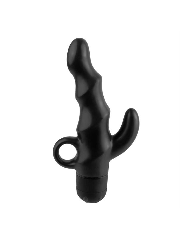 Анальный вибростимулятор с отростком Vibrating P-spot Spiral (11 см)