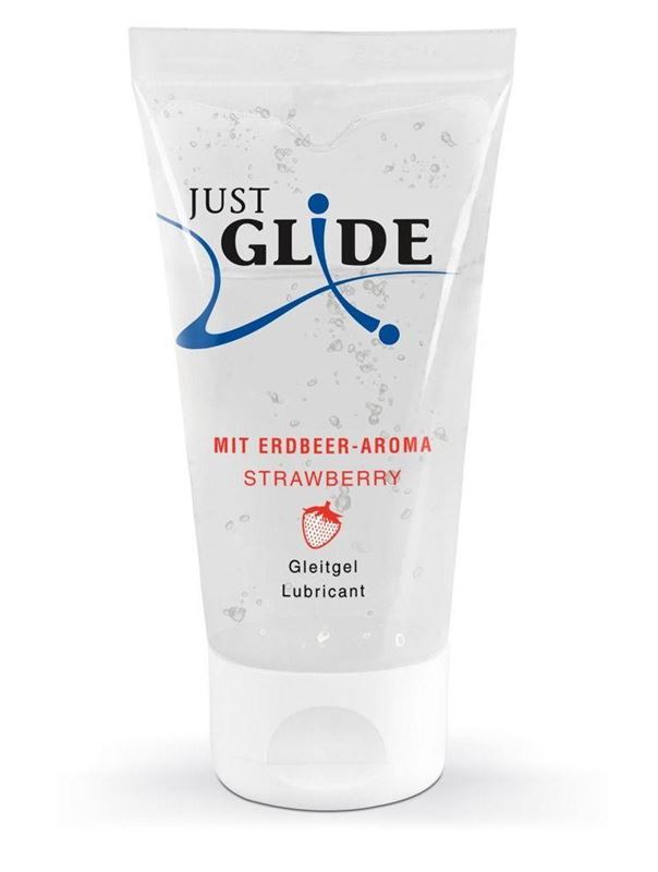 Лубрикант на водной основе Just Glide Strawberry с ароматом клубники (50 мл)