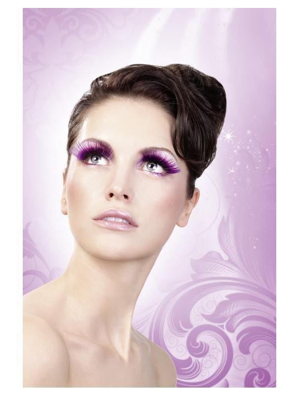 Длинные фиолетовые ресницы Deluxe