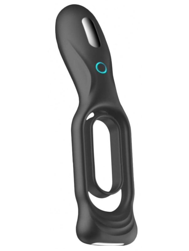 Черное двойное эрекционное кольцо с вибрацией N 88 Vibrating Rechargeable Cock Ring