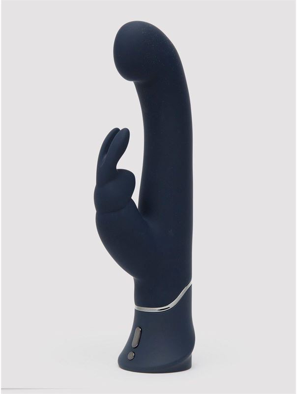 Темно-синий вибратор кролик Greedy Girl Real-Feel Rabbit Vibrator (25,4 см)