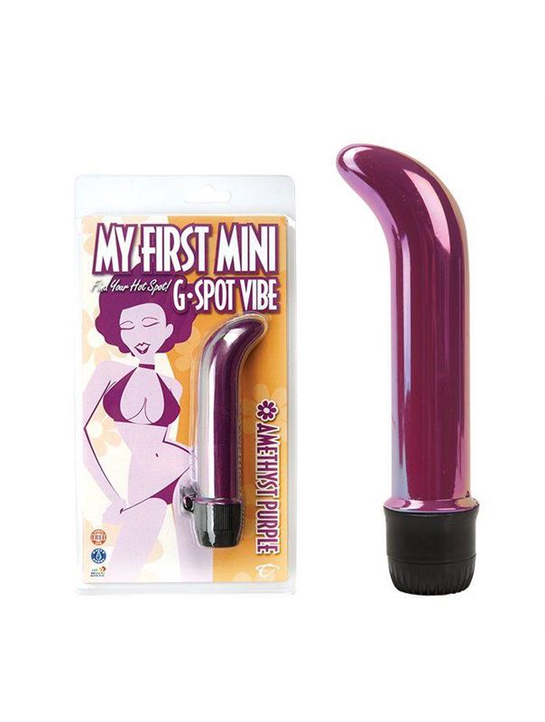 Пурпурный мини-вибратор для точки G My First Mini G-Spot Vibe - 14 см.