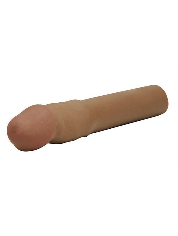 Бежевая насадка-удлинитель CyberSkin 4 inch Xtra Thick Transformer Penis Extension Dark