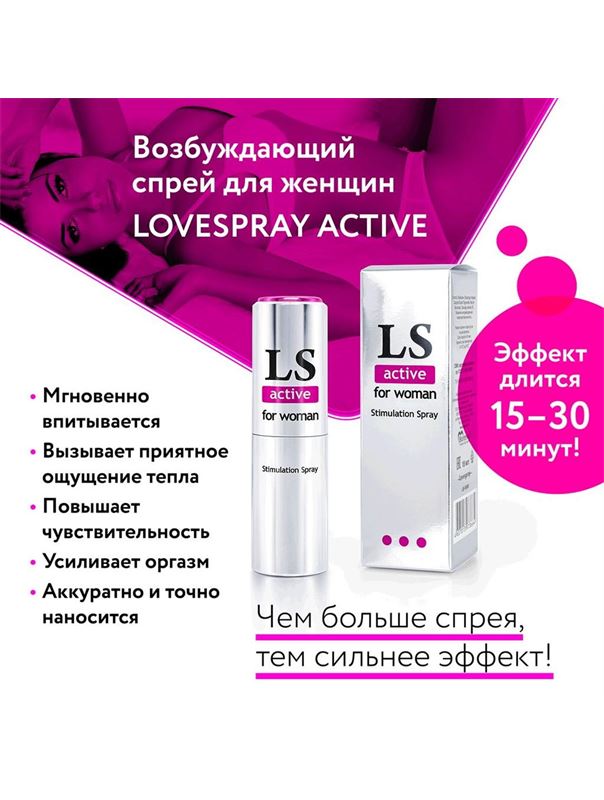 Спрей-стимулятор для женщин Lovespray Active Woman (18 мл)