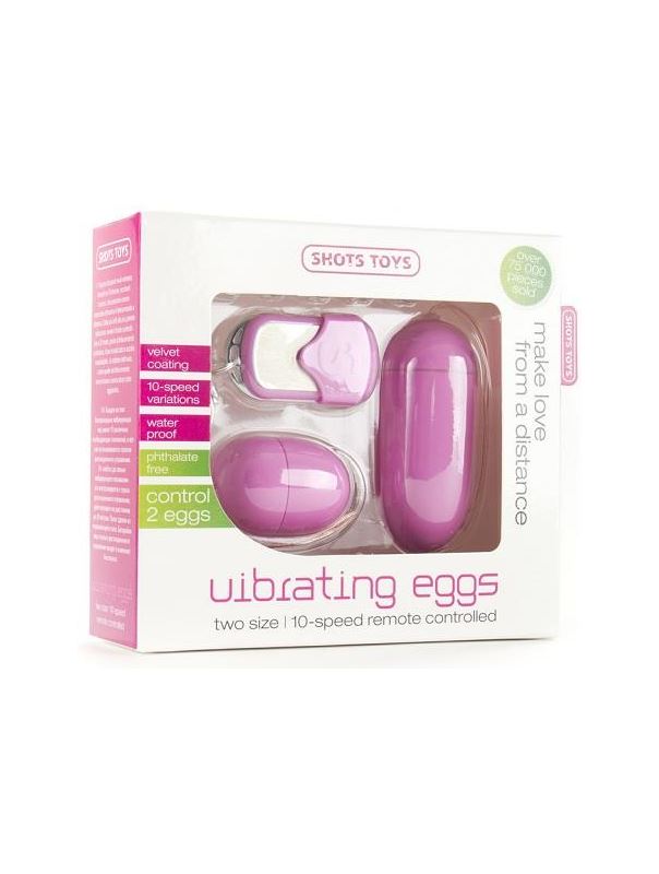 Розовые виброяйца Vibrating egg Two-pack с пультом ДУ