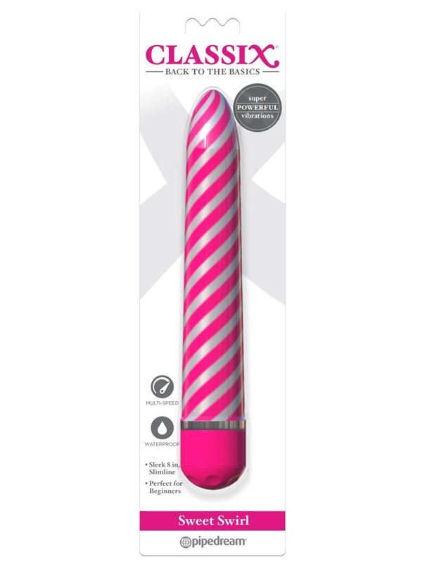 Розовый вибратор Sweet Swirl Vibrator (21,3 см)