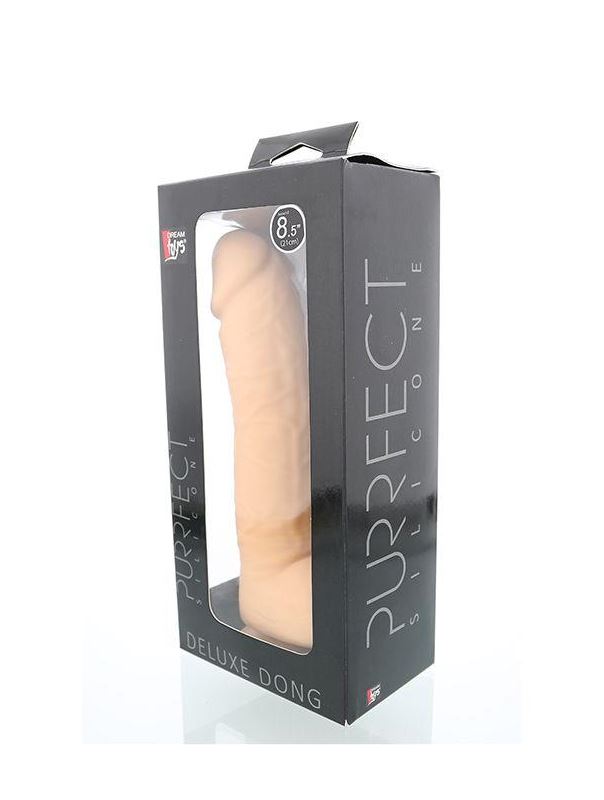 Силиконовый фаллоимитатор на присоске PURRFECT SILICONE DELUXE DONG 8.5INCH - 21 см.