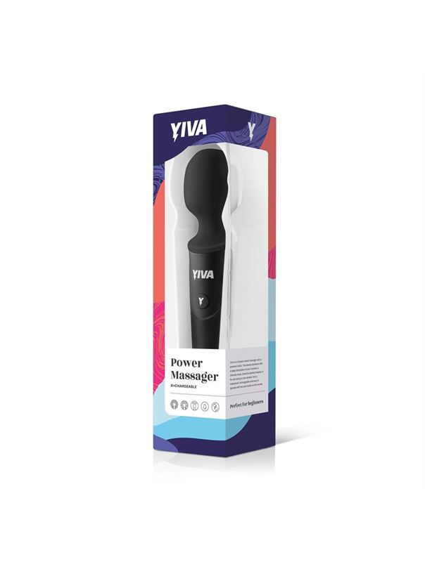 Черный вибромассажер Yiva Power Massager