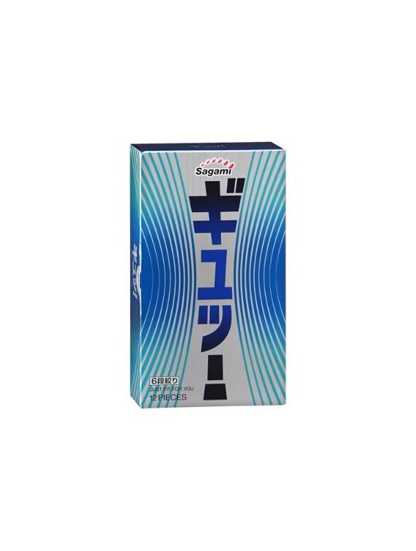 Презервативы с волнообразной текстурой Sagami 6 FIT V (12 шт)