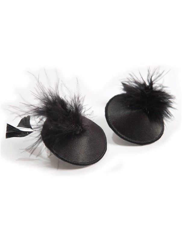 Наклейки на грудь Burlesque Pasties Feather Bijoux