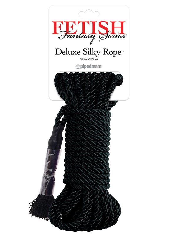 Черная веревка для фиксации Deluxe Silky Rope (9,75 м)