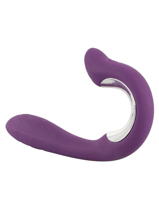 Перезаряжаемый вибратор Javida Vibe with Clit Stimulator с клиторальным стимулятором (18,5 см)