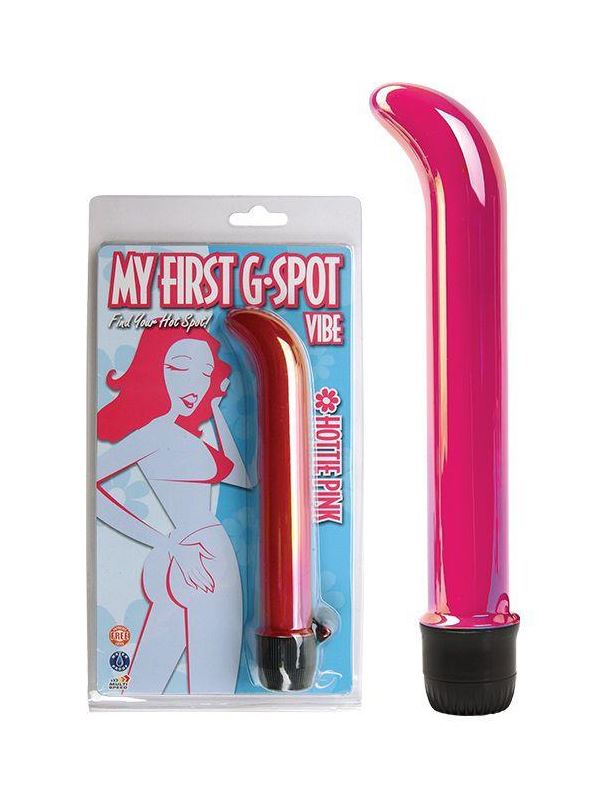 Розовый вибратор для точки G My First G-Spot - 19 см.