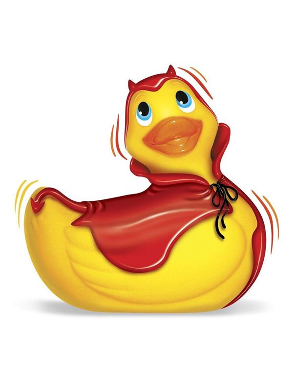 Вибратор утка-дьяволенок I Rub My Duckie Red Devil Travel Size