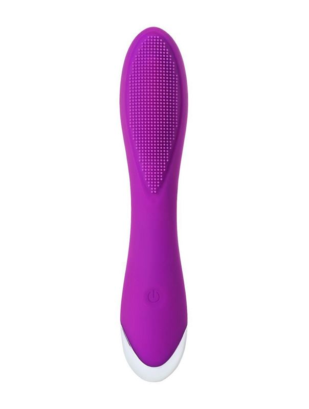 Фиолетовый вибратор с ресничками JOS - DESI (18,5 см)