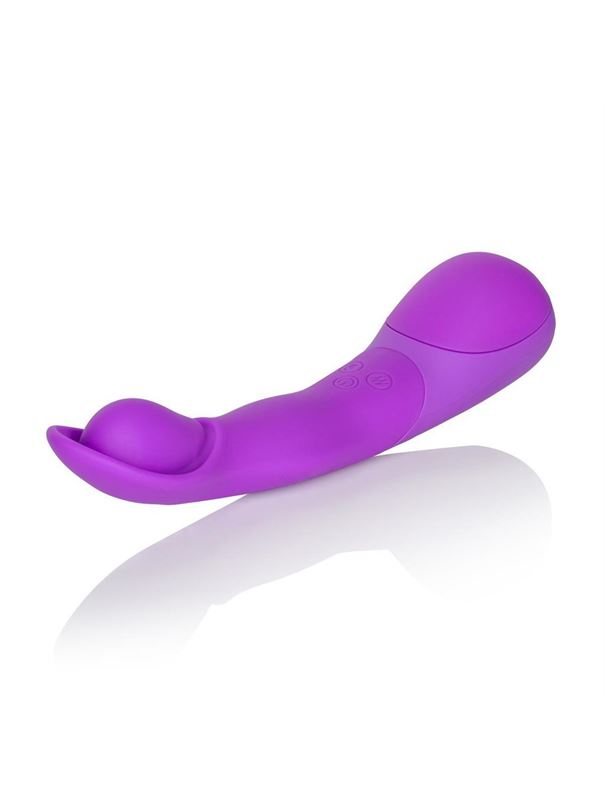 Фиолетовый вибромассажер Impress Scoop - 12 см.