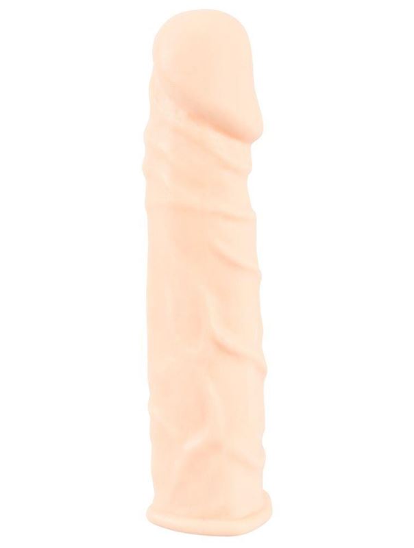 Удлиняющая насадка на пенис с вибрацией Silicone Extension Vibrating (19 см)