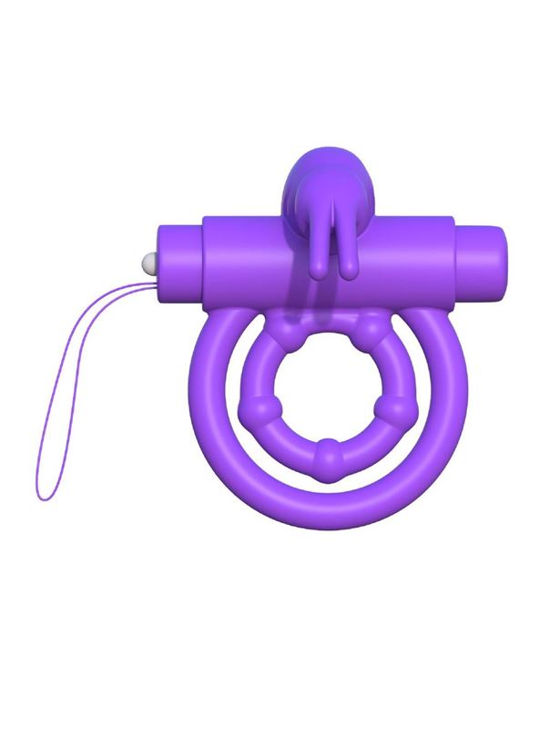 Эрекционное кольцо на пенис и мошонку с вибрацией Remote Control Rabbit Ring