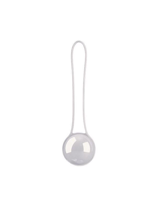 Серебристый вагинальный шарик Pleasure Ball Deluxe