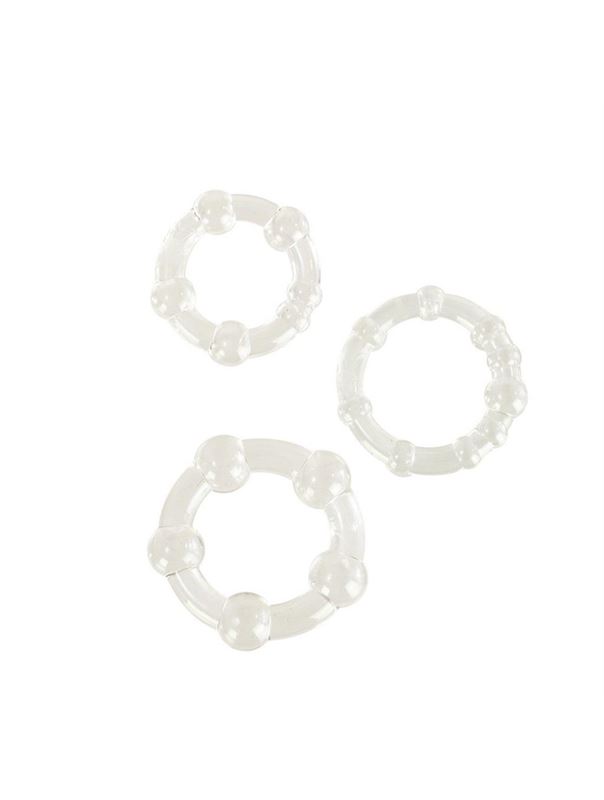 Набор из 3 прозрачных эрекционных колец различного диаметра Island Rings