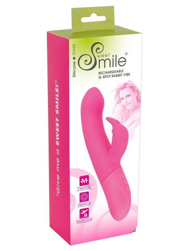 Розовый вибратор кролик Rechargeable G-Spot Vibe (23,5 см)