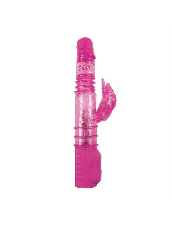Розовый хай-тек вибратор Thruster Vibe - 28,5 см.