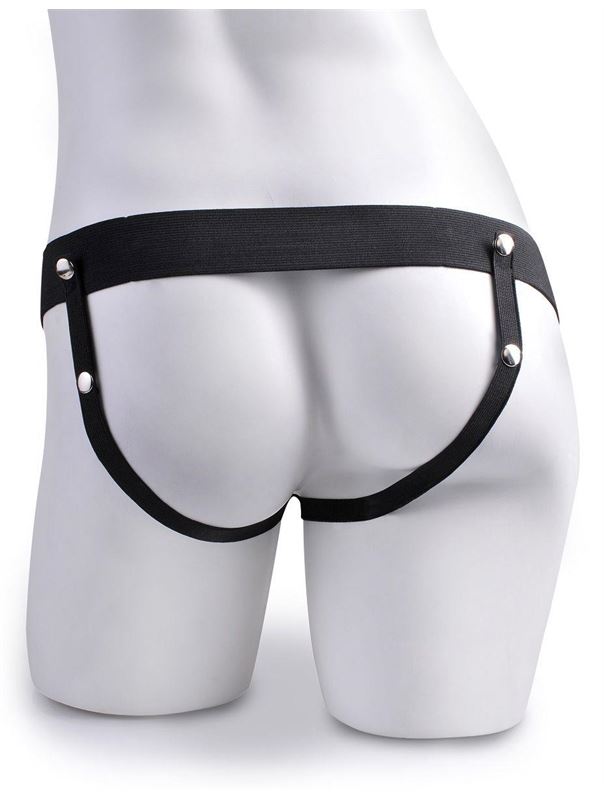 Кофейный перезаряжаемый фаллопротез 10 Hollow Strap-on with Remote - 21,6 см.