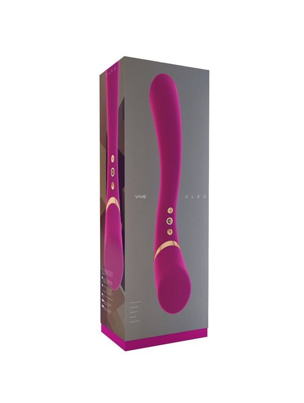 Розовый вибратор Cleo - 27 см.