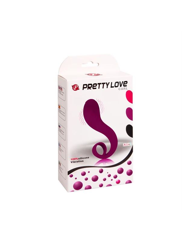 Фиолетовый вибратор с хвостиком Pretty Love - 20,5 см.