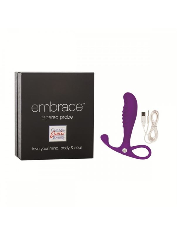 Фиолетовый анальный вибромассажер Embrace Tapered Probe