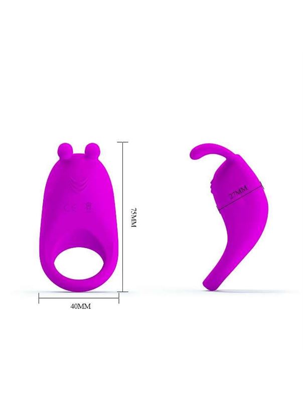 Лиловое эрекционное кольцо с вибрацией Rabbit Vibrator