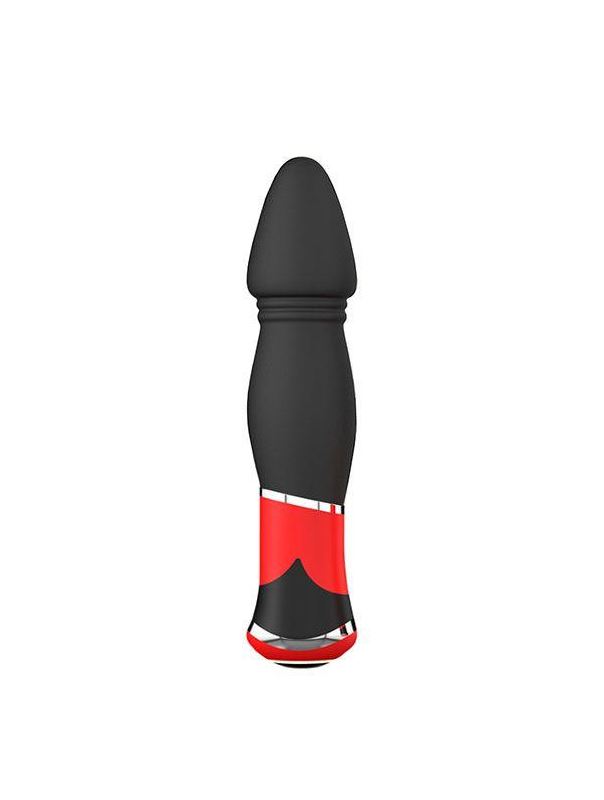 Чёрный анальный стимулятор с вибрацией BOOTYFUL CONED VIBE BLACK (11 см)