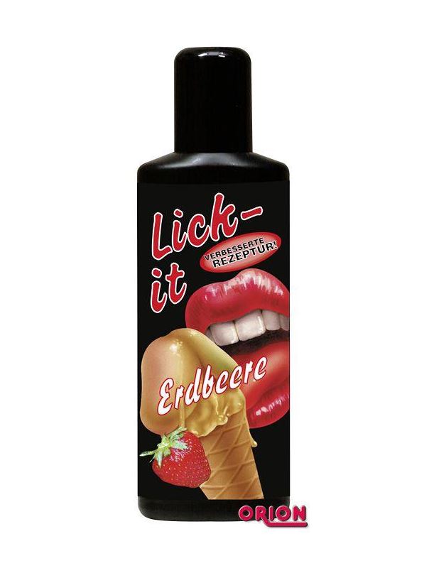 Съедобная смазка Lick It со вкусом земляники - 50 мл.