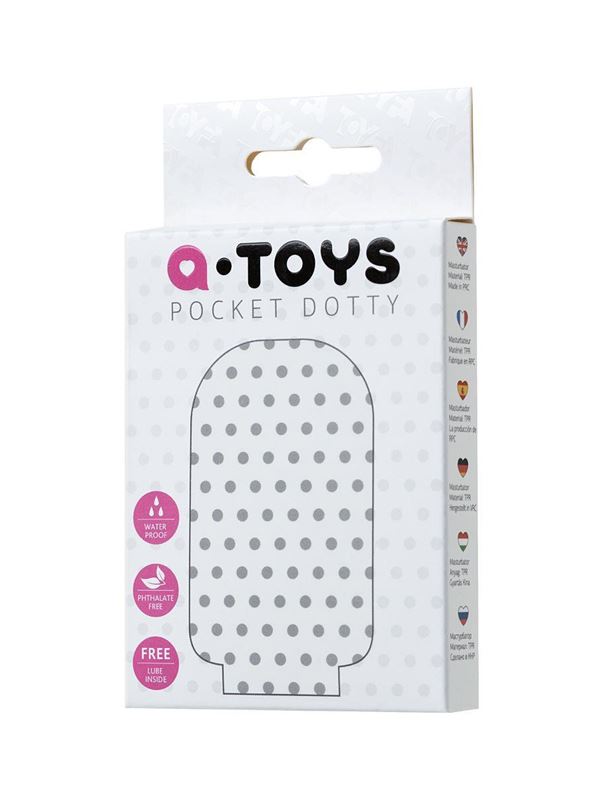 Белый карманный мастурбатор A-Toys Pocket - Dotty