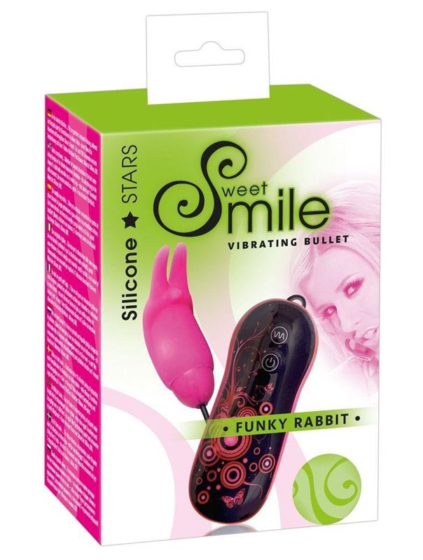 Розовый вибростимулятор Smile Funky Rabbit