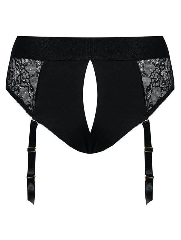 Черные трусики для насадок Diva Lingerie Harness - размер M