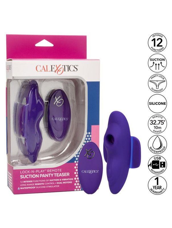 Фиолетовый стимулятор в трусики Remote Suction Panty Teaser