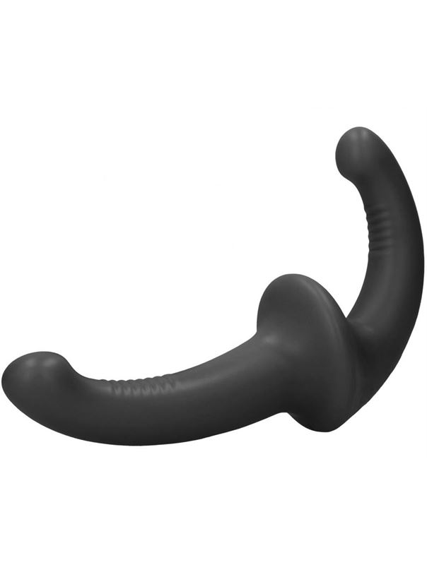 Черный безремневой страпон Silicone Strapless Strapon