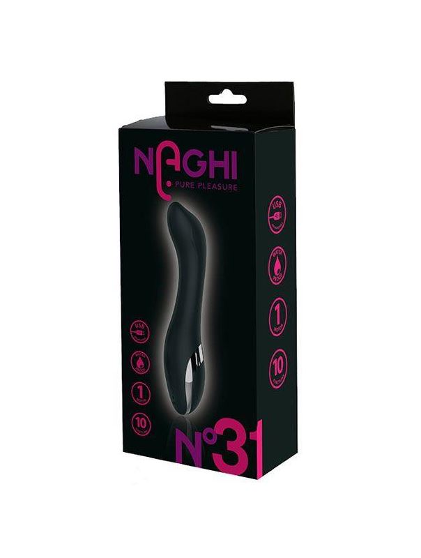 Черный вибратор реалистик NAGHI NO.31 (15 см)