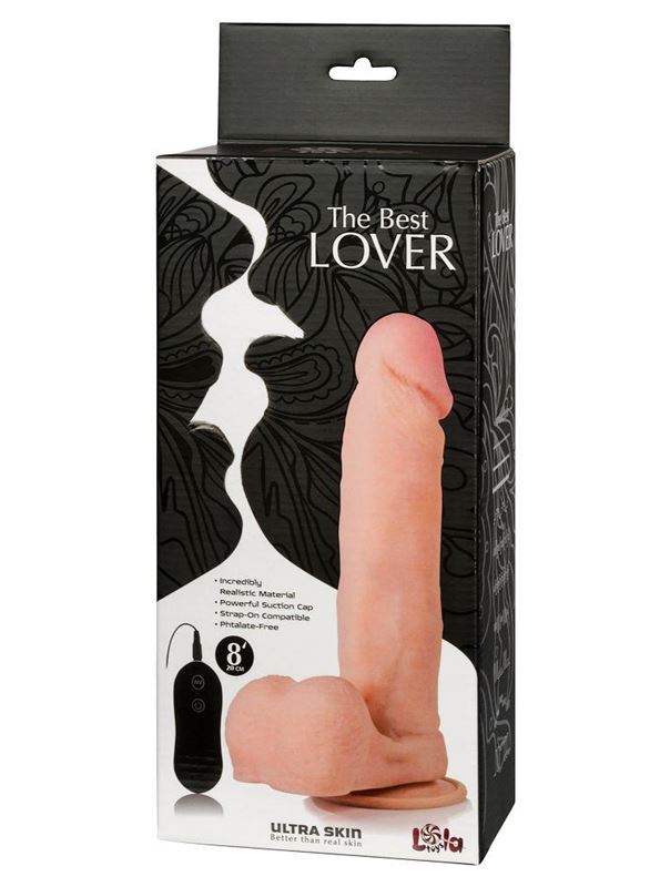 Реалистичный вибратор The Best Lover 8 на присоске - 22 см.