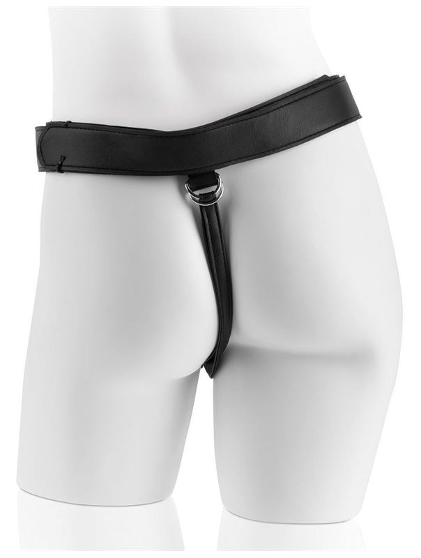 Коричневый страпон на трусиках Strap-on Harness Cock - 20,3 см.