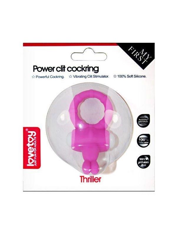 Розовое виброкольцо для пениса Power Rabbit Clit Cockring 