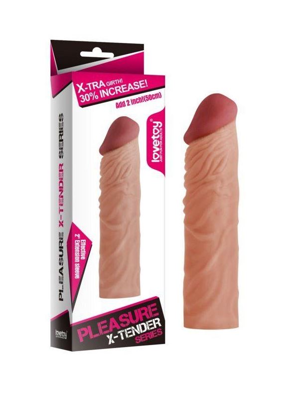 Насадка-фаллоимитатор Super-Realistic Penis - 19,5 см.