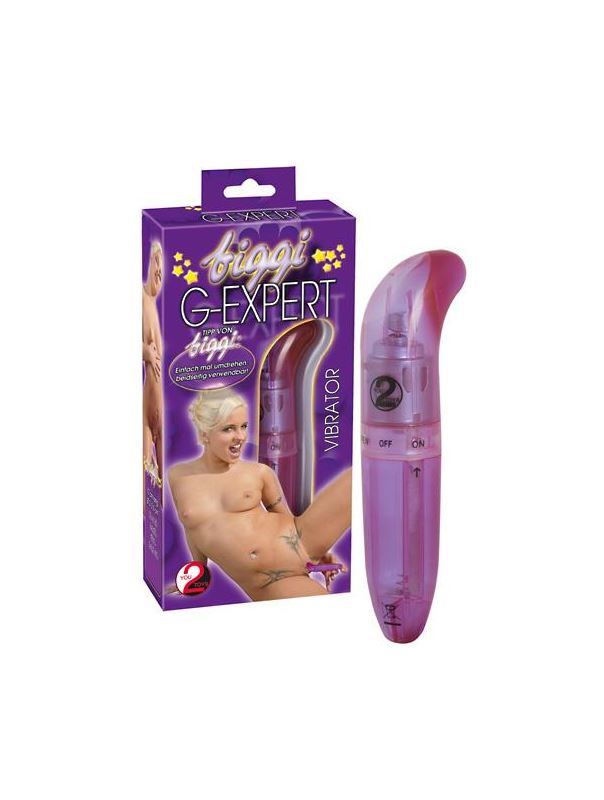 Фиолетовый вибратор для стимуляции G -spot - 12 см. 