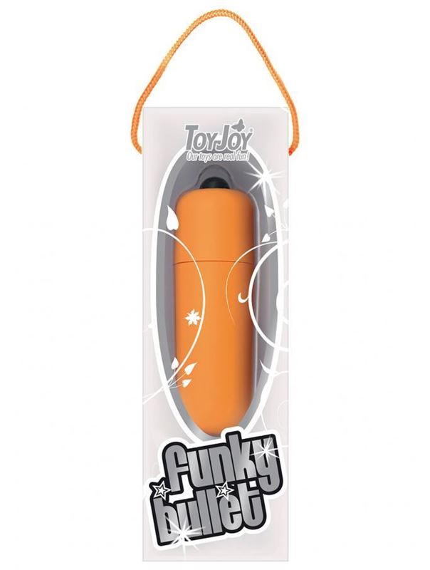 Орнажевая вибропуля Funky Bullet - 5,5 см.