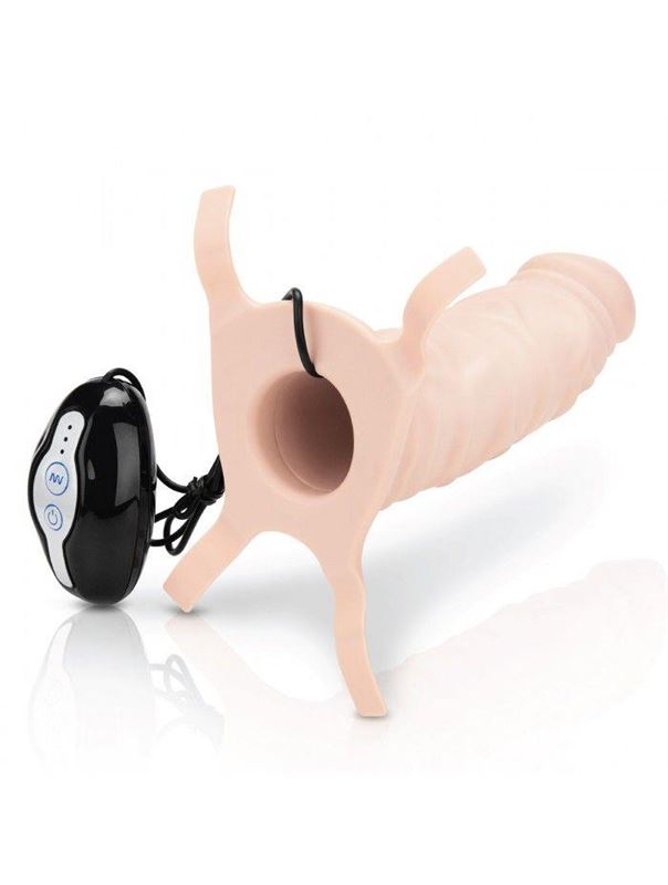Поясной полый вибратор Mojo Throttle Vibrating Male Harness (18 см)